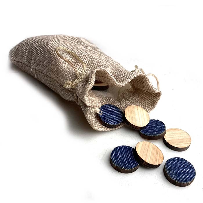 ヒノキとデニムのリバーシ 木製品 日本製 ハンドメイド 記念品 ゲーム