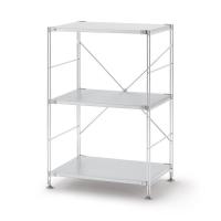 LOHACO - 無印良品 ステンレスユニットシェルフ ステンレス棚セット 小