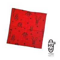 ハンカチ | HAyU RABBIT ダブルガーゼ刺繍ハンカチ 全4色 うさぎ柄