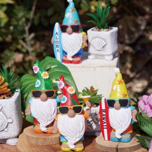 パイナップル 木製 オブジェ Mサイズ 12cm ハワイ雑貨 南国 インテリア