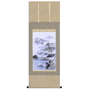 掛軸 水墨山水 森 雪堂 尺五立 掛け軸 : 古都-京都 掛け軸専門店文永堂