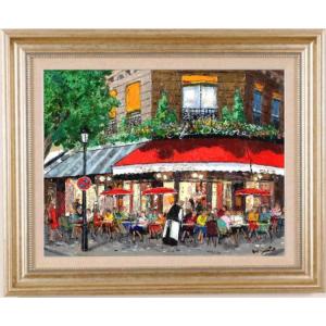 パリ 風景画 絵画 フランス 油絵 油彩画 斉藤要 「パリ」 額付き