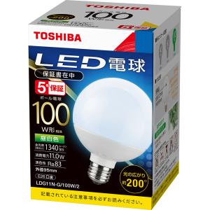 東芝ライテック LED電球 LDG6N-G/60W/2 E26口金 ボール電球60W形相当