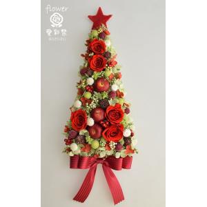 クリスマスリース ヒイラギの葉と赤い実 葉はプリザーブド加工 サイズ