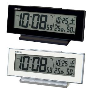 SEIKO セイコー 置時計デジタル時計 カレンダー 温度・湿度表示付