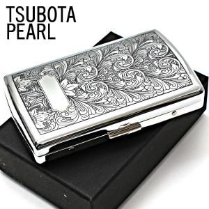 坪田パール シガレットケース カジュアルメタル アラベスク 20本 100mm