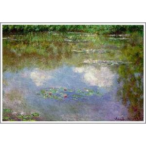 複製画 送料無料 絵画 油彩画 油絵 模写クロード・モネ「睡蓮〜黄金色