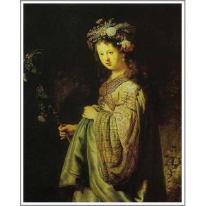 複製画 送料無料 絵画 油彩画 油絵 模写レンブラント「ダナエ」F10