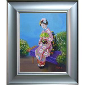 竹内敏彦 絵画 油絵 肉筆油絵 風景画 パリの街角 F8 送料無料 : アート