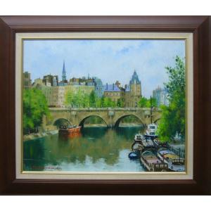 絵画 油絵 竹内敏彦 肉筆油絵 風景画 山麓の民家 F10 : アートフジ