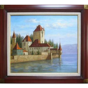 絵画 油絵 遠藤 勝 肉筆油絵 風景画 北アルプス 眺望 F10 : アートフジ