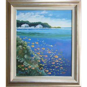 絵画 油絵 竹内敏彦 肉筆油絵 風景画 シュピーツ F8 送料無料 : アート