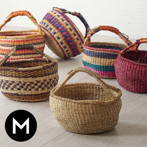 アタ特大バスケット 蓋付き アタ製 編み込み 可愛い オシャレ