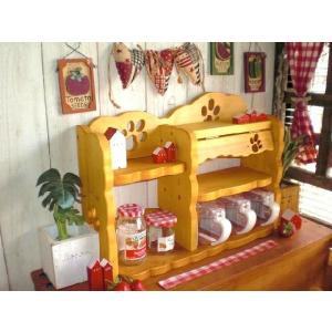 ペーパーホルダー 木製 収納 カントリー ハート キッチンペーパー