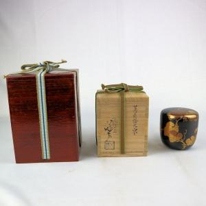 茶道具 抹茶茶碗 萩焼 波多野善蔵作 指月窯 鵬雲斎付 やや大振り 萩