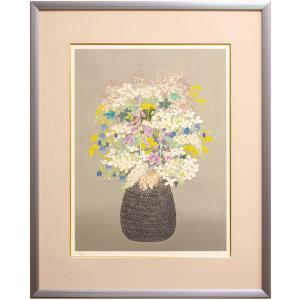 山下 清 「 浅草の仲見世 」 リトグラフ 版画 ペン画 版画 日本の風景