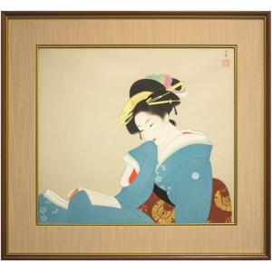 アルフォンス・ミュシャ 『詩』(四芸術より) リトグラフ 絵画 人物 縦