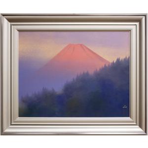 国府 克「 新雪の富士 」 日本画 P8 ( 8号 ) 絵画 肉筆 真筆 手描き