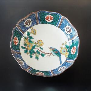 九谷焼 北斎 駿州江尻 5号飾皿：美山窯 葛飾北斎 浮世絵 九谷アート