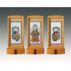 自立型掛軸 アルテマイスター スタンド掛軸 各宗派ご本尊脇侍セット 黒