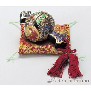 九谷焼 小槌 恵比寿大黒 7号 房・布団付 ( 木札名入れ有料 退職祝い