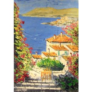 絵画 油絵 小澤勇寿郎 作 パリの女 6号サイズ インテリア 定価120000円