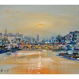 富士山の絵画 水彩画 横尾武之 作「朝霧高原の富士」 ヨーロッパ風景画