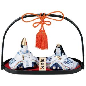 ひな祭り 置物 小物入れ 犬箱/ 須はら錦彩犬筥（大・左）（白） /雛