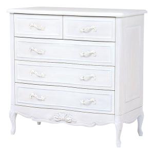 萩原 ハギハラ チェスト 4段 猫足 ホワイト アンティーク調 RCH-1360AW