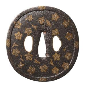 鍔・鐔 古甲冑師 左右海鼠透鍔【保存刀装具】刀装具 日本刀 刀剣