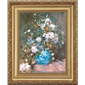 ゴッホ 薔薇 花瓶のバラ 4号 立体複製名画 額付き 壁掛け 有名画家