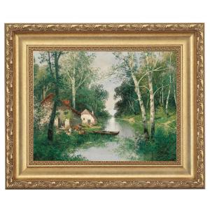 絵画 油絵 女性画「ロマンチスム」手描き 直筆 人物画 裸婦画 30号