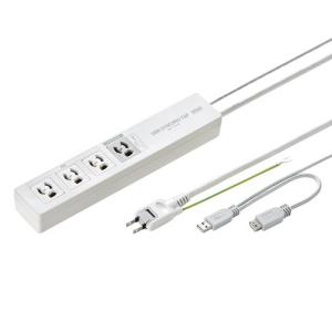 SANWA SUPPLY（サンワサプライ） パソコン連動タップ 3P 4個口 2m 電源