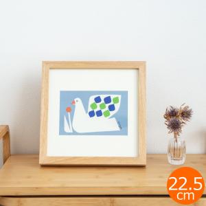 2/25はポイント10倍／ ポスター フレーム付き 飛び立つ鳥 22.5×22.5cm