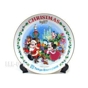グーフィー ソリを引く クリスマスプレート 絵皿 1980年 Schmid社