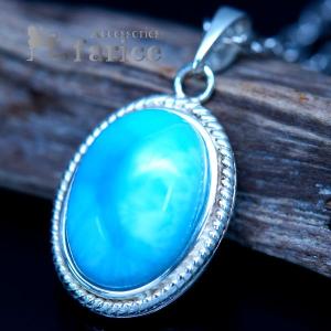 ラリマー ペンダントドミニカ産 オーバル ペンダント トップ