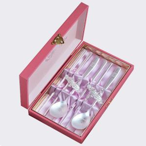 H.JIN 亀 銀 箸スプーンペアセット カトラリーセット 送料無料 高級