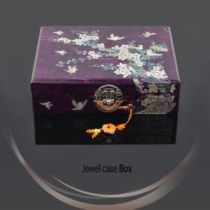 韓国螺鈿 螺鈿漆器 螺鈿 高級 宝石箱 花 蝶 ジュエリーボックス 16cm