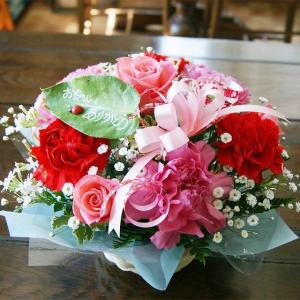 ☆特別ご奉仕価格☆フラワーアレンジメント 造花 メリンダローズ