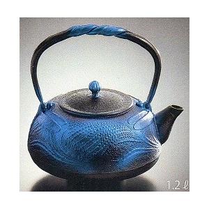 南部鉄器 鉄瓶 とんぼ ルリ色 鉄蓋 1.2L 南部宝生堂 及富 : カナシチ
