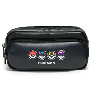 Pokemon（ポケモン） 2段ポーチ 黒 ポケモン集合柄 PPK5-2280 [M便 1/1