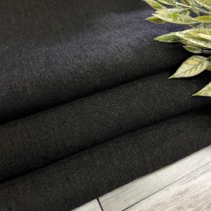 綿麻 中厚 墨黒 生地 布 長50cm単位で延長可能 コットン リネン 布地