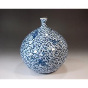 有田焼 古伊万里様式金欄手花文様飾り壺｜陶芸作家 藤井錦彩 作