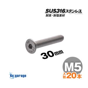 K'sガレージ SUS316 ステンレス ボルト M6×40 P1.00 （20本セット