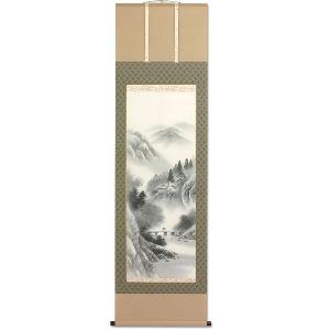 2/18〜2/25☆ポイント2倍！】掛軸 掛け軸 水墨山水 田中芳園作 : 人形