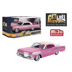 ミニカー 1/24 MOTORMAX 1958 シボレー インパラ ローライダー 紫色