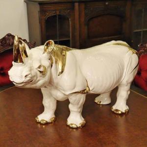 陶器 動物 ライオン 置物 イタリア製 獅子 完成品 ヨーロピアン