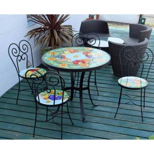 イタリア テーブルセット レモン・グリーン ガーデンテーブル チェア 3