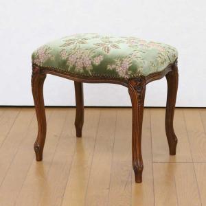 イタリア製 スツール ストライプ グリーン 猫脚 木製 完成品