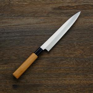 名入れ無料 柳刃包丁 片刃 240mm 青紙2号 桜柄 一般家庭向け 日本製